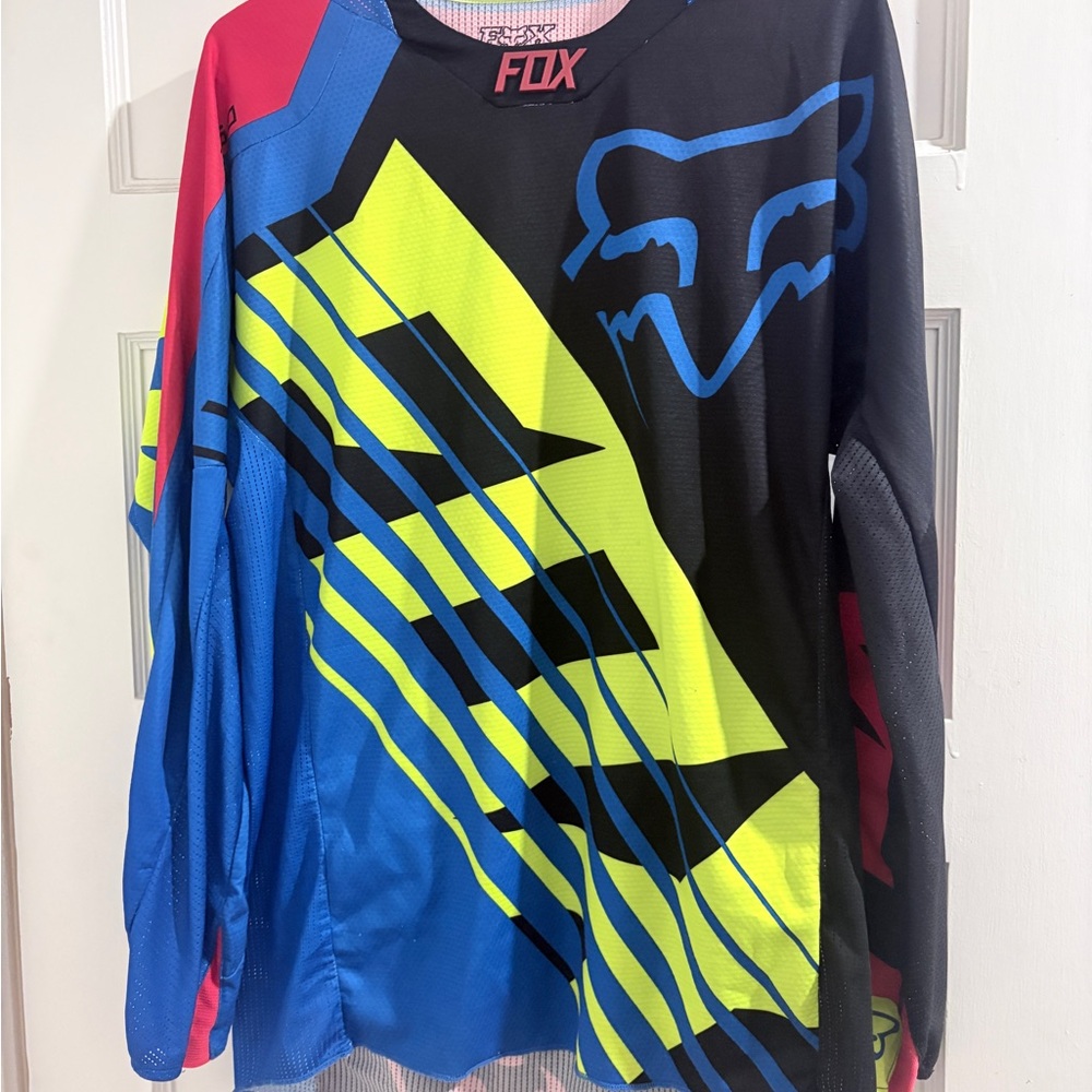 Fox Men’s Black and Blue Long Sleeve Jersey